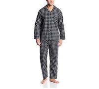 Hanes Men's Broadcloth Pajama Set - black - XXXXL Tall