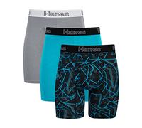 Hanes Men's Comfort Flex Fit Boxer Briefs, Ultra Soft Stretch, Long Leg & Regular Leg, 3- Pack, Turquoise/Concrete/Black 3-pack, L
