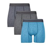 Hanes Men's Comfort Flex Fit Breathable Stretch Mesh Boxer Brief 3 Pack, Blue/Grey/Indigo, S