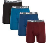 Hanes Men's Comfort Flex Fit Ultra Lightweight Mesh Boxer Briefs, 4-Pack, Assorted, S