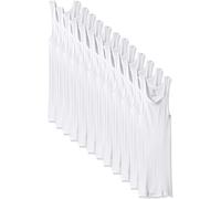 Hanes Men's ComfortSoft Moisture Wicking Tagless Tank Undershirts-Multipacks, White 12-Pack, Medium (Pack of 12)