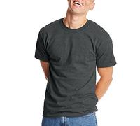 Hanes Men's ComfortSoft Short Sleeve T-Shirt, Charcoal Heather, XXL
