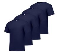 Hanes Men's ComfortSoft T-Shirt (Pack of 4),Navy,Medium