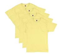 Hanes Men's ComfortSoft T-Shirt (Pack of 4),Yellow,Large