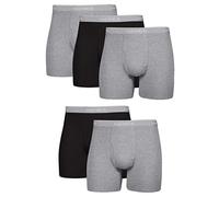 Hanes Men's Cool Dri Tagless With Comfort Flex Waistband, Multipack5 ???????? Comfortflex ????cool Boxer Briefs, 5 Pack - Black/Gray, L UK