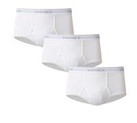 Hanes Men's Cotton Briefs, Moisture-Wicking, Available in White and Black, Multi-Packs, XL (Pack of 3)