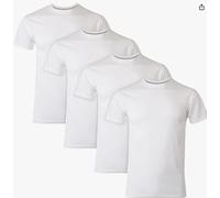 Hanes Men's Cotton, Moisture-Wicking Crew Tee Undershirts, Multi-Packs Available, White - 6 Pack, 3XL