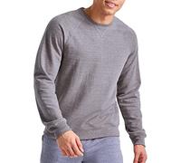 Hanes Men's Crewneck Sweatshirt, Tri-Blend French Terry, Black 50r Pe Heather, L