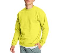 Hanes Men's EcoSmart Fleece, Cotton-Blend Pullover, Crewneck Sweatshirt, 1 Or 2 Pack Available, Safety Green-1 Pack, 3X-Large