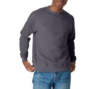 Hanes Men's EcoSmart Fleece, Pullover Crewneck Sweatshirt, 1 Or 2 Pack, Charcoal Heather-1 Pack, S