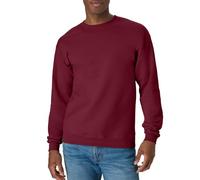 Hanes Mens EcoSmart Fleece Sweatshirt, Cotton-Blend Pullover, Crewneck Sweatshirt for Men, Mulled Berry 1 Pack, L