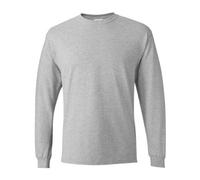Hanes Men's Essentials Long Sleeve T-Shirt Pack, Crewneck Cotton Tees, Light Steel, XL
