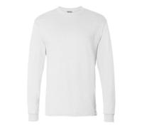 Hanes Men's Essentials Long Sleeve T-Shirt Pack, Crewneck Cotton Tees, White, S