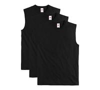 Hanes Men's Essentials Midweight T, Cotton Muscle Tank Shirts, 3er-Pack, Black, L (Pack of 3)