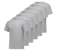 Hanes Men's Essentials T-Shirt Pack, Crewneck Cotton T-Shirts for Men, 4 Or 6 Pack Available, Light Steel - 6 Pack, Large