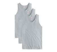 Hanes Men's Essentials Top Pack, Midweight Cotton Tanks, Sleeveless Shirts, 3-Pack, Light Steel, XL