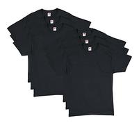 Hanes Men's Essentials Tshirt 4 and 6 Packs, ComfortSoft Tee, Cotton Shirt for Men, Black - 6 Pack, S