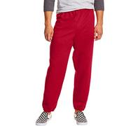 Hanes Men's Fleece Sweatpants, EcoSmart Athletic Lounge Pants, 32", 1 Or 2 Pack, Deep Red-1 Pack, Large