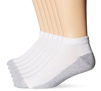Hanes Mens FreshIQ Comfort Toe 6-Pack Low Cut Socks, 10-13, White