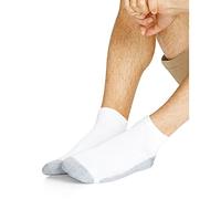 Hanes Men's FreshIQ Odor Protection With Cushioned Foot Bottom Ankle Socks, 12-Pack, White/ Grey Foot Bottom, 6- 12