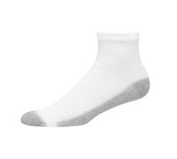 Hanes Men's FreshIQ Odor Protection With Cushioned Foot Bottom Ankle Socks, 12-Pack, White/ Grey Foot Bottom, 6- 12