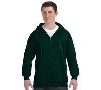 Hanes Men's Full Zip Ultimate Heavyweight Fleece Hoodie, Deep Forest, X-Large