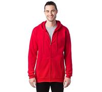 Hanes Men's Full-Zip Ultimate Heavyweight Fleece Hoodie – Deep Red, Large