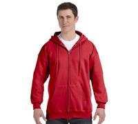 Hanes Men's Full Zip Ultimate Heavyweight Fleece Hoodie, Deep Red, XX-Large