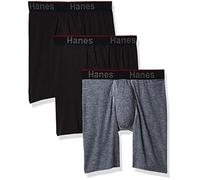 Hanes Men's Hanes Men's Comfort Flex Fit Long Leg Total Support Pouch Briefs, 3-pack Boxer Briefs, Assorted, M UK