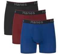 Hanes Men's Hanes Men's Comfort Flex Fit Total Support Pouch Briefs, 3-pack Boxer Briefs, Blue/Red/Black Regular Leg, L UK