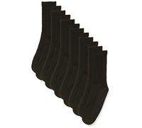 Hanes Men's Hanes Men's Freshiq Cushion Crew Socks, Black, 10-13 (Shoe Size 6-12) (Pack of 6) Casual Sock, Black, L UK