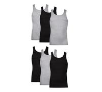 Hanes Men's Tank Undershirt Tagless Comfortsoft Dyed 6-Pack - Black/Grey Assorted XL (UK)