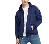 Hanes Men's Hoodie, EcoSmart Fleece Zip-Front Hooded Sweatshirt, Cotton-Blend Fleece Hooded Sweatshirt, Mid-Weight Zip-Up, Navy, X-Large