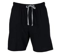 Hanes Men's Jersey Knit Cotton Button Fly Pyjama Sleep Shorts, Large, Black