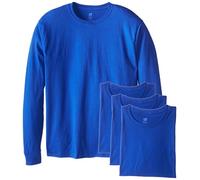 Hanes Men's Long-Sleeve ComfortSoft T-Shirt (Pack of 4) - Blue - Medium