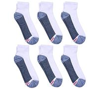 Hanes Men's Max Cushioned Ankle Socks, Moisture-Wicking with Odor Control, Multi-Pack, White/Grey-6 Pack, 4.5-12 UK (Pack of 6)