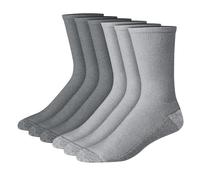 Hanes Men's Max Cushioned Crew Socks, Moisture-Wicking with Odor Control, Multi-Pack, Gray/Charcoal-6 Pack, 4.5-12 UK (Pack of 6)