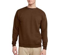 Hanes Mens Men's EcoSmart Fleece Sweatshirt, Cotton-Blend Pullover, Crewneck Sweatshirt for Men (1 Or 2 Pack), Army Brown 1 Pack, L