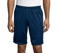 Hanes Men's Mesh Pocket Short, Navy, Small