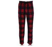 Hanes Men's Microfleece Plaid Sleep Pant, Red Buffalo, XXXXX-Large