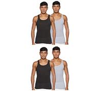 Hanes Men's Multi-Pack A-Shirt, Assorted 4-Pack, S