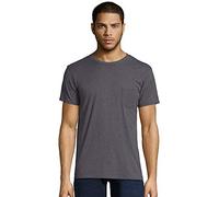 Hanes Men's Nano Premium Cotton Pocket T-Shirt (Pack of 2), Charcoal Heather, Medium