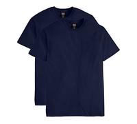 Hanes Men's Nano Premium Cotton T-Shirt (Pack of 2), Navy, Medium, Navy, Medium
