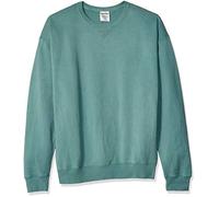 Hanes Men's Originals Fleece, Garment Dyed Pullover, Crewneck Sweatshirts, Cypress Green, XXL