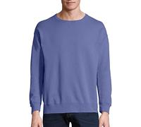 Hanes Men's Originals Fleece, Garment Dyed Pullover, Crewneck Sweatshirts, Deep Forte Blue, Medium