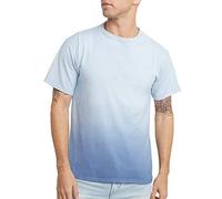 Hanes Men's Originals Short-Sleeve, Garment-Washed T-Shirt Dye, Saltwater Ombre, Large