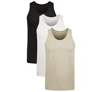 Hanes Men's Originals Stretch Cotton Pack, Moisture-Wicking Tank Tops, Tagless, 3-Pack Undershirt, White/Tan/Black, Medium (Pack of 3)