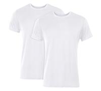 Hanes Men's Originals Supersoft T-Shirt, Viscose from Bamboo Undershirt, 2-Pack, White - 2 Pack, Large