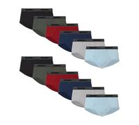 Hanes Men's Pack, Dyed Cotton Briefs, Moisture-Wicking Underwear, Mid-Rise, 12-Pack, Black, Blue, Green, Grey, Red, L (Pack of 12)