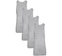 Hanes Men's Pack, Moisture-Wicking Ribbed, Lightweight Cotton Tank Undershirts, 6-Pack, Grey 6-pack, Medium